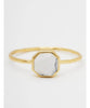 Power Gemstone Howlite Charm Ring, Gold - clearpathherbicide