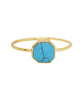 Power Gemstone Turquoise Charm Ring, Gold - clearpathherbicide