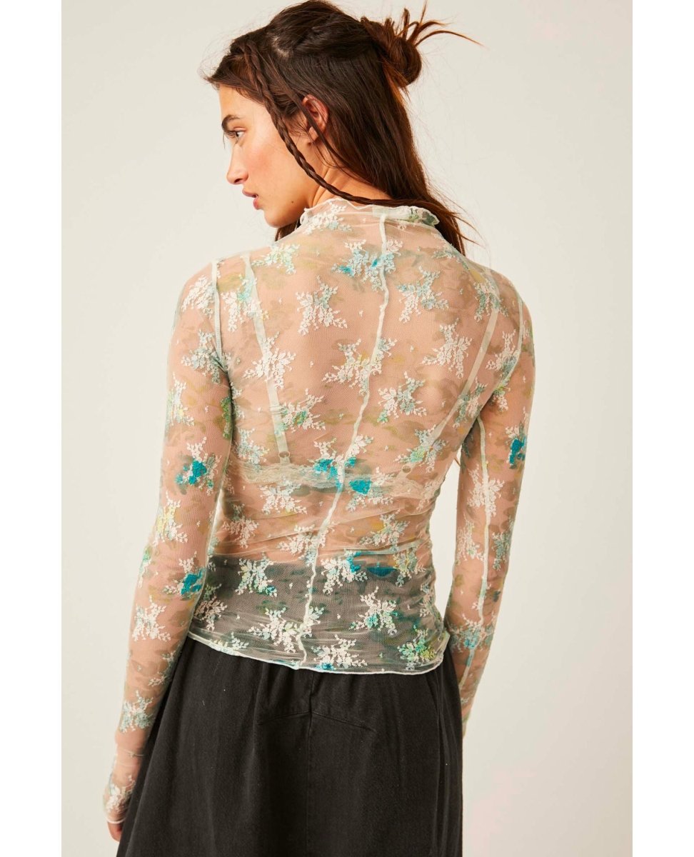 Printed Lady Lux Layering Top Tea - miamidrugpossession