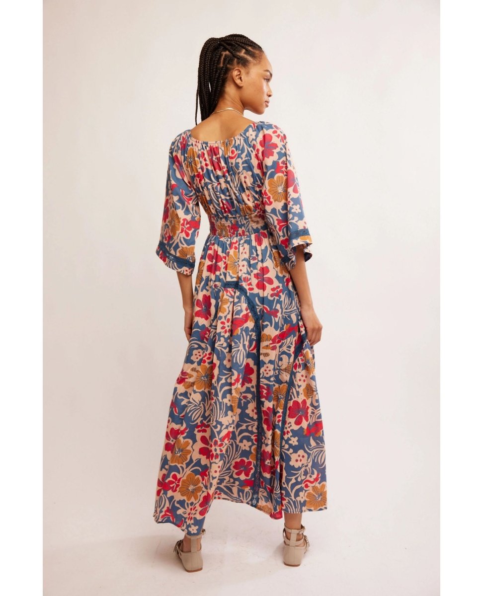 Printed Maxi Vintage Indigo Combo - PINK ARROWS