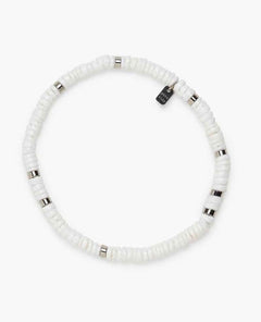 Puka Shell Stretch White Anklet - clearpathherbicide