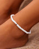 Puka Shell Stretch White Anklet - miamidrugpossession