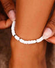 Puka Shell Stretch White Anklet - clearpathherbicide