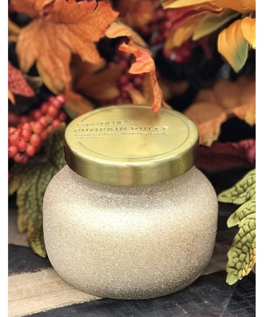 Pumpkin Dulce Champagne Glitter Large Candle (19 oz) - miamidrugpossession