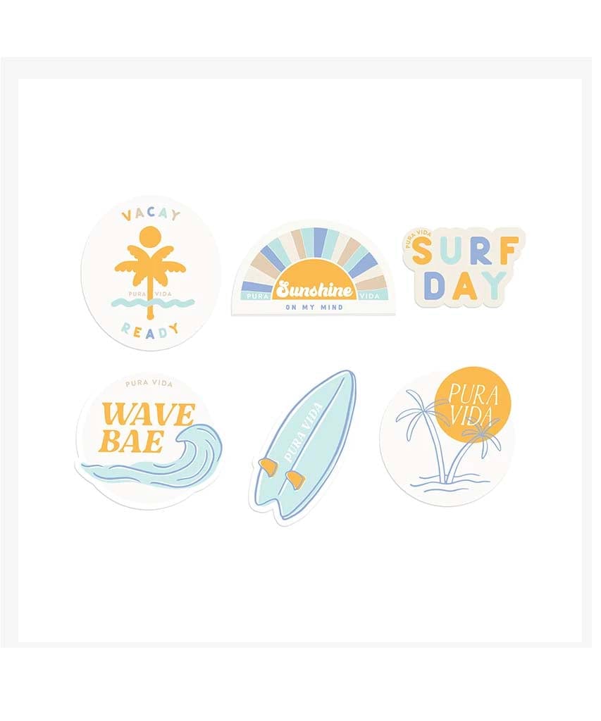 Pura Vida Sticker Packs Assorted - miamidrugpossession