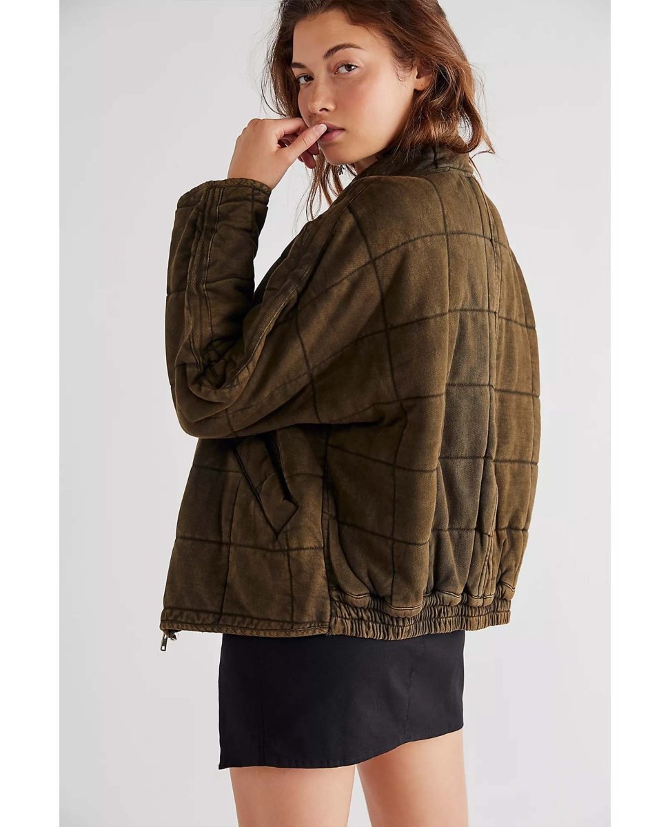 Quilted Dolman Jacket Dusted Military - clearpathherbicide