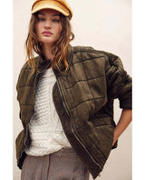 Quilted Dolman Jacket Dusted Military - miamidrugpossession