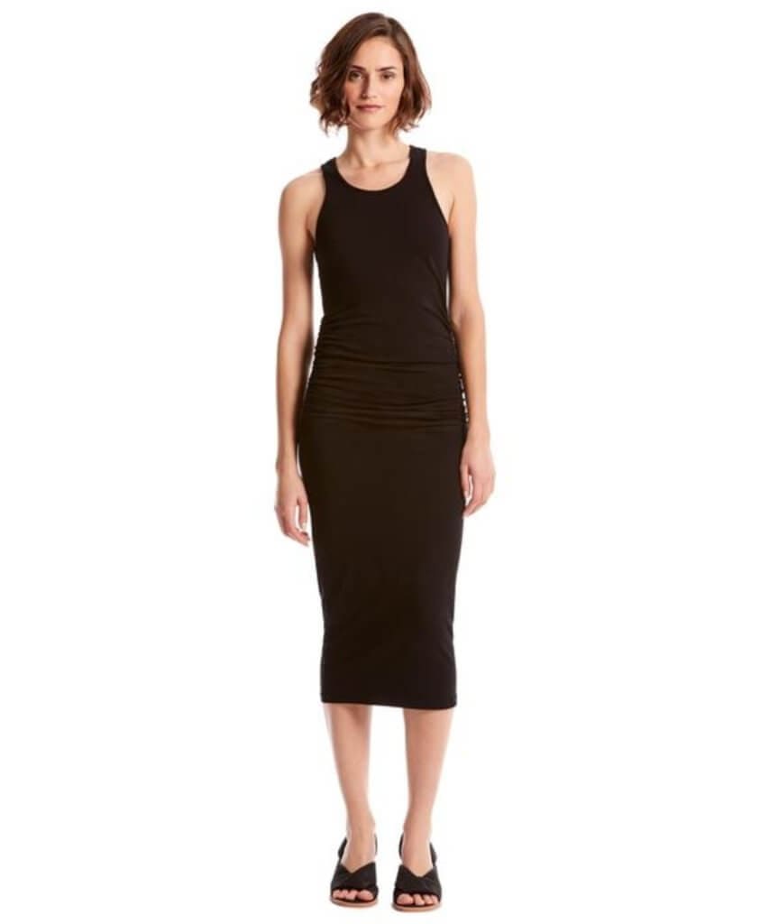 Racerback Midi Dress, Black - miamidrugpossession