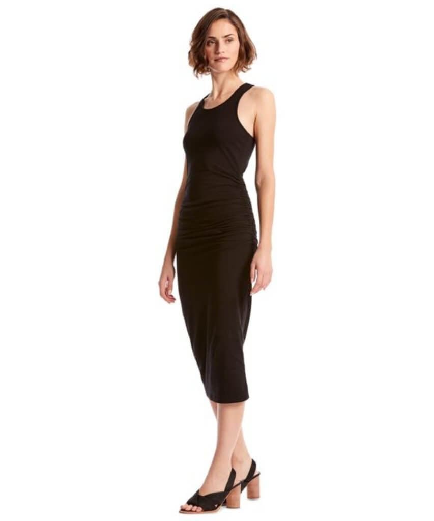 Racerback Midi Dress, Black - clearpathherbicide