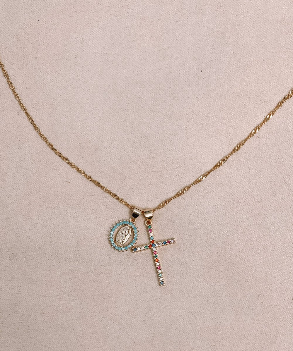 Radiant Double Charm Cross Pendant - clearpathherbicide