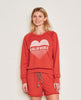 Raglan Sweatshirt Cali Heart Burnt Red - clearpathherbicide