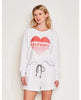 Raglan Sweatshirt Cali Heart Optic White - miamidrugpossession