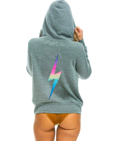 Rainbow Pink Bolt Zip Hoodie - clearpathherbicide