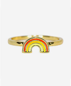 Rainbow Ring Gold - PINK ARROWS