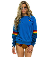 Rainbow Stitch Classic Sweatshirt Cobalt - miamidrugpossession