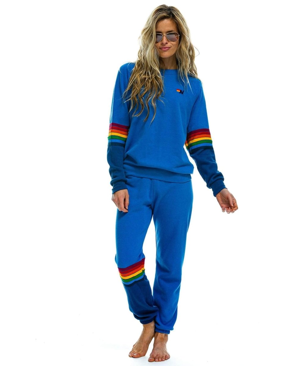 Rainbow Stitch Sweatpants Cobalt - clearpathherbicide