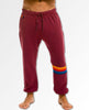 Rainbow Stitch Sweatpants Plum Unisex (Pockets) - clearpathherbicide