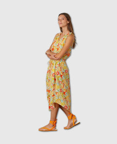 Ramona Tropical Bahama Print Midi Dress - miamidrugpossession