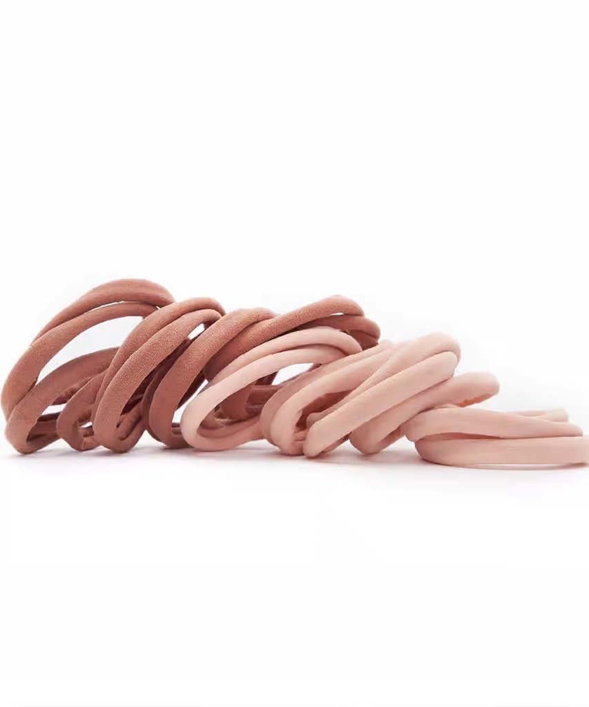 Recycled Nylon Elastics 20pc Set - Blush - miamidrugpossession