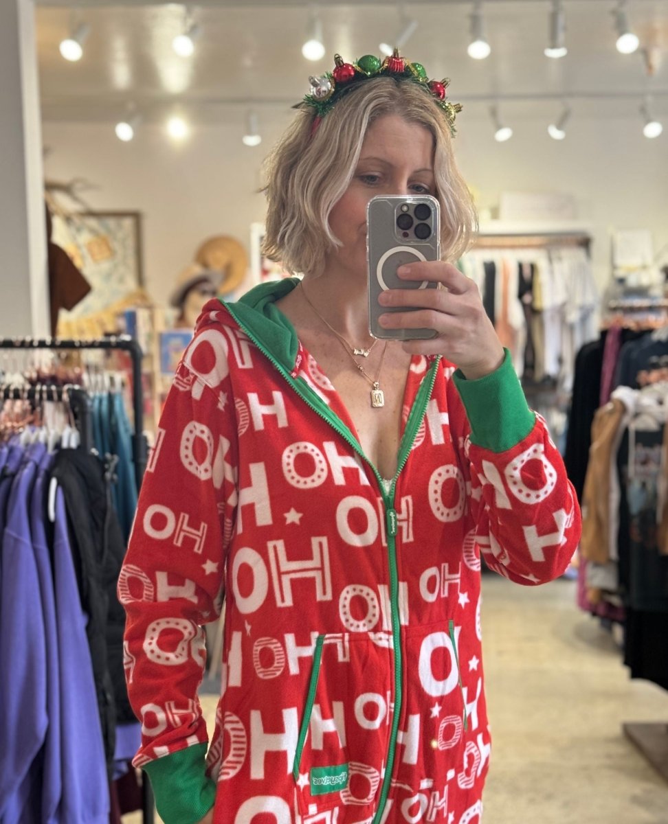 Red HoHoHo Christmas Jumpsuit - miamidrugpossession