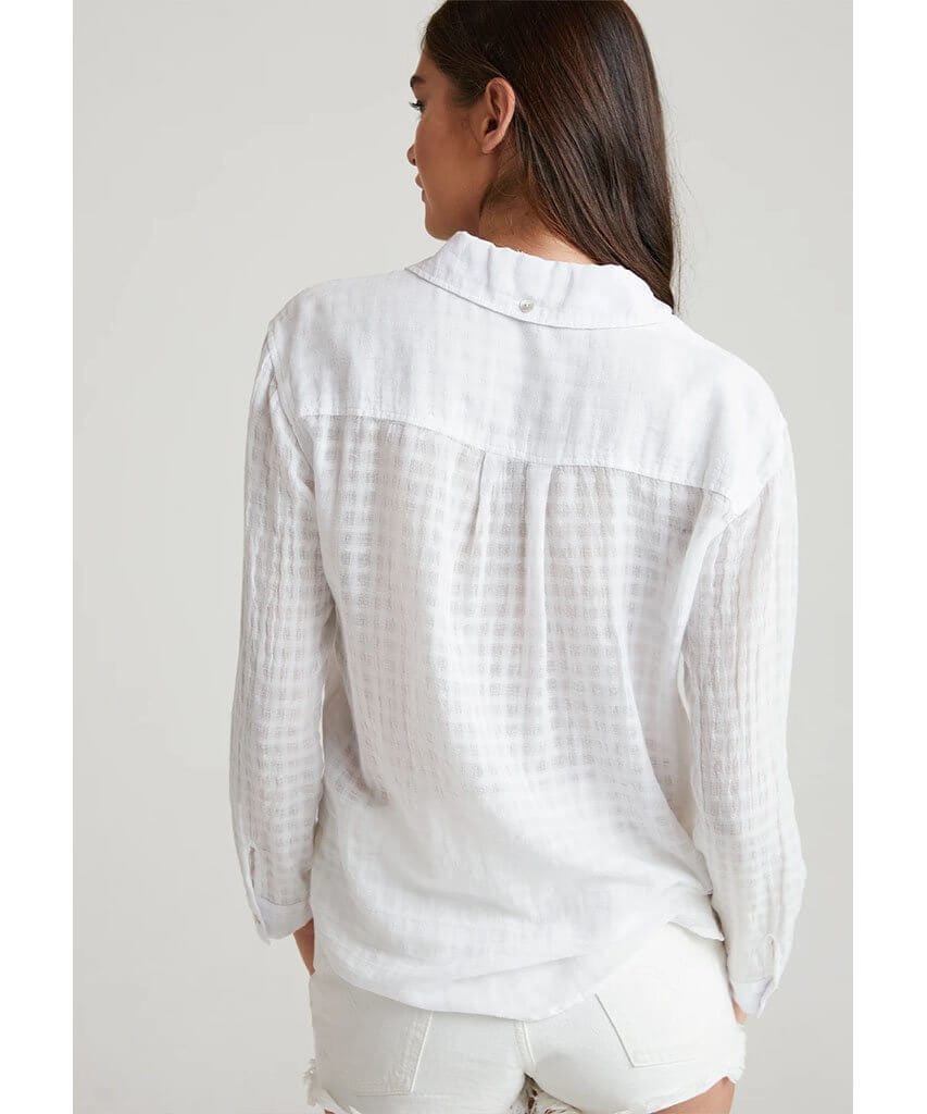 Relaxed Button Down White Check - clearpathherbicide