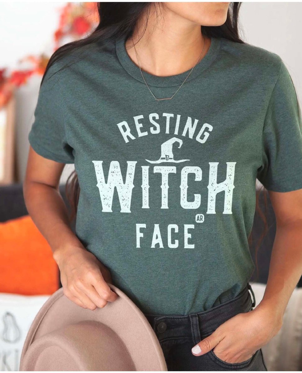 Resting Witch Face Halloween Tee Shirt - clearpathherbicide