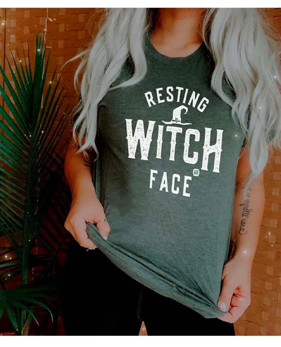 Resting Witch Face Halloween Tee Shirt - clearpathherbicide