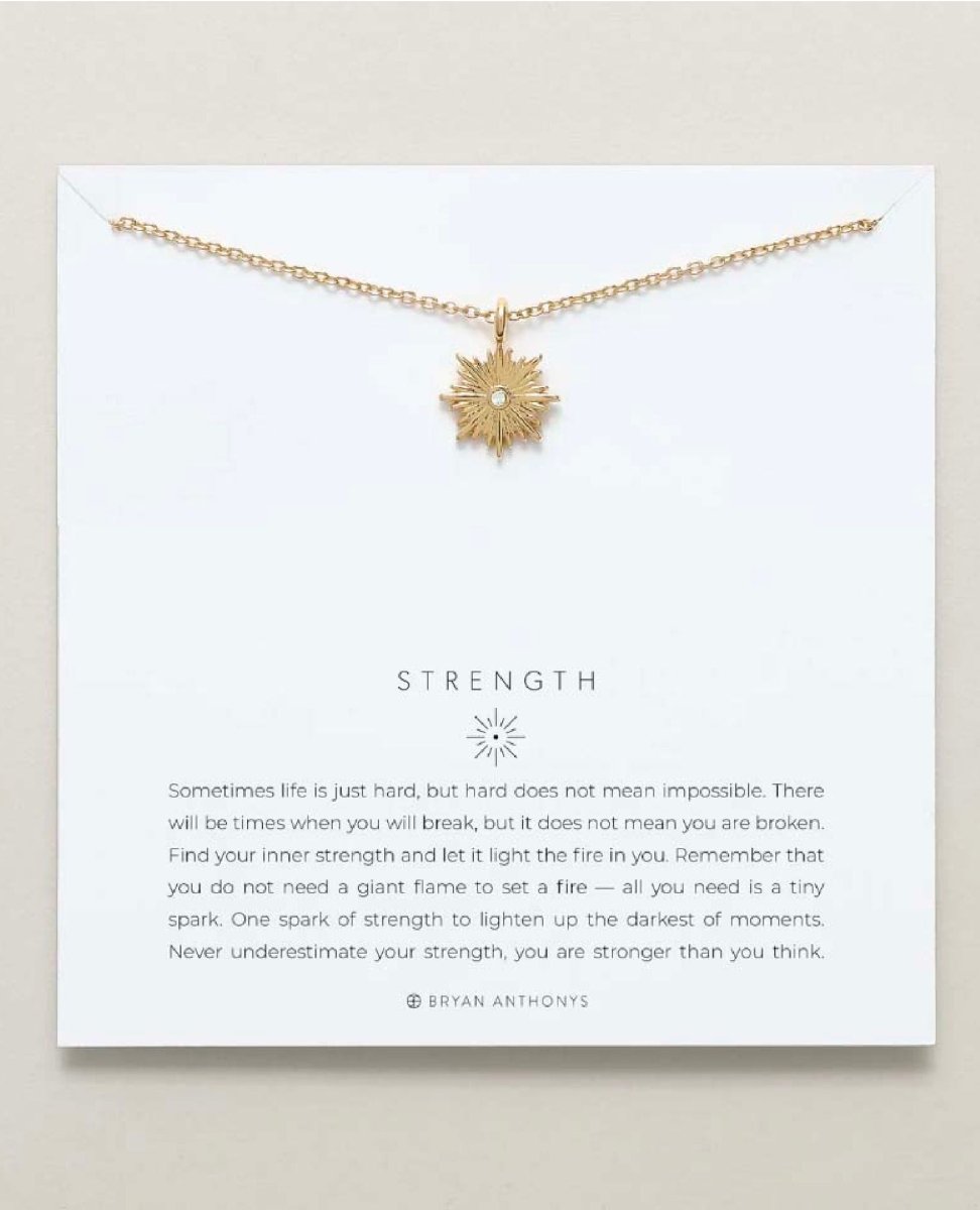 Restock of Strength Necklace 14k Gold - miamidrugpossession