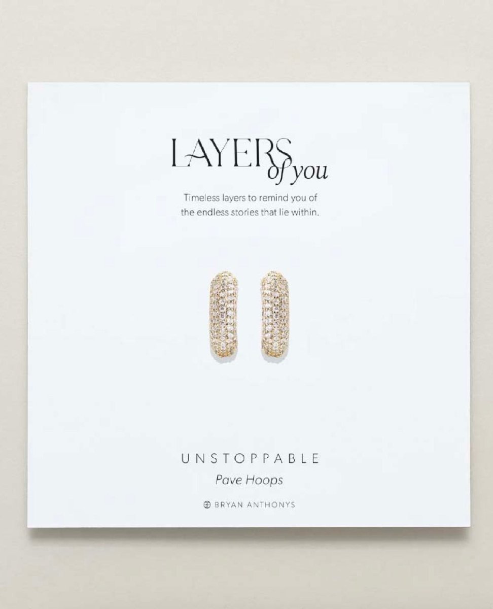 Restock of Unstoppable Pave Hoop Earrings 14k Gold - clearpathherbicide