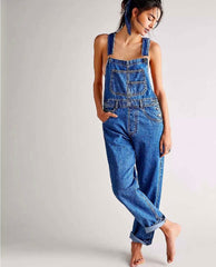 Restock Ziggy Denim Overalls Sapphire Blue - PINK ARROWS