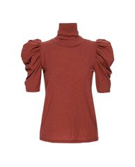 Restocked Dawn Femme Turtleneck Red Clay - PINK ARROWS