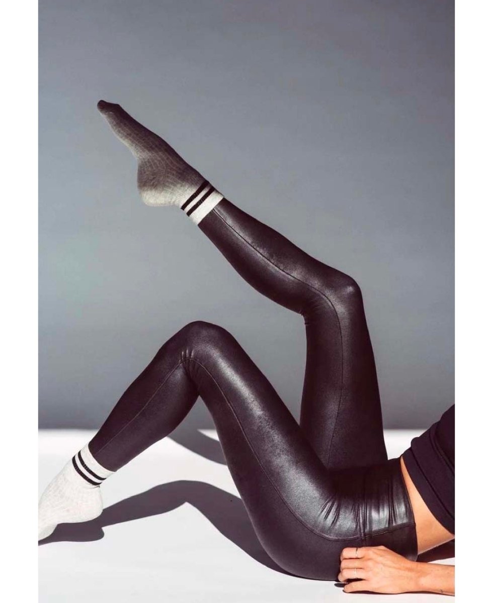 Restocked Faux Leather Legging, Black - miamidrugpossession