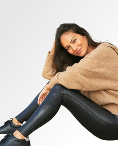 Restocked Faux Leather Legging, Black - miamidrugpossession