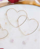 Restocked Heart Shape Hoop Earrings Large Gold - clearpathherbicide