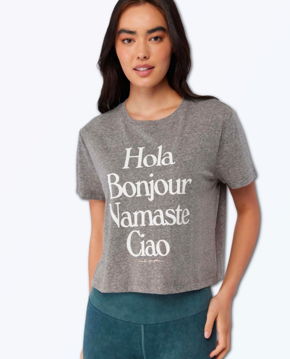 Restocked Hola Crop Tee Grey - clearpathherbicide