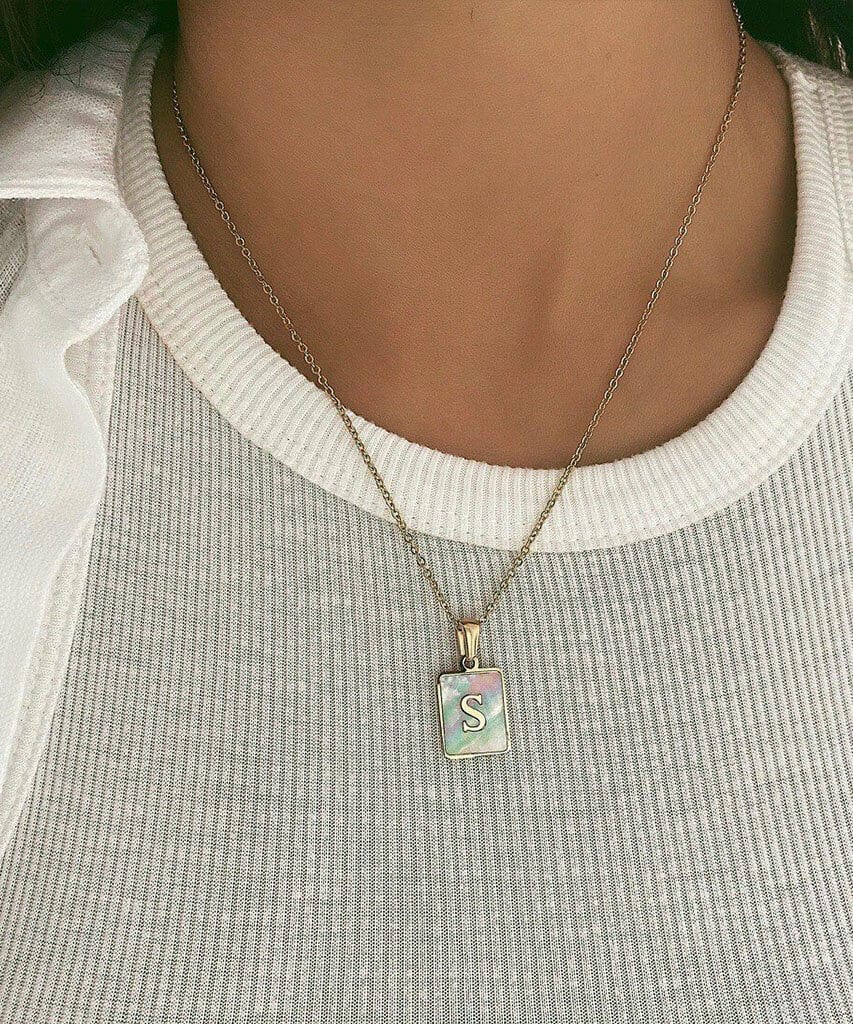 Restocked Initial Shell Necklace - clearpathherbicide