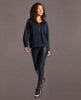 Restocked Lella Hoodie Half Zip Black - miamidrugpossession