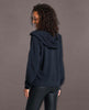 Restocked Lella Hoodie Half Zip Black - miamidrugpossession