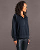 Restocked Lella Hoodie Half Zip Black - miamidrugpossession