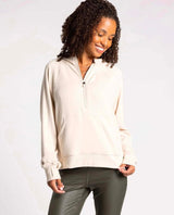 Restocked Lella Hoodie Half Zip Dove - miamidrugpossession