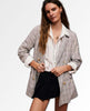 Restocked Olivia Plaid Blazer Neutral Combo - miamidrugpossession