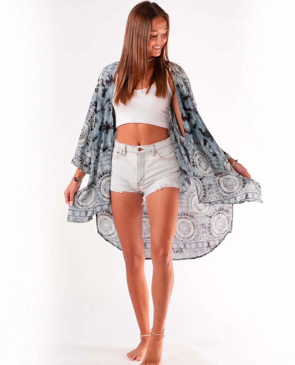 Restocked Santa Barbara Island Kimono Cover Up - miamidrugpossession