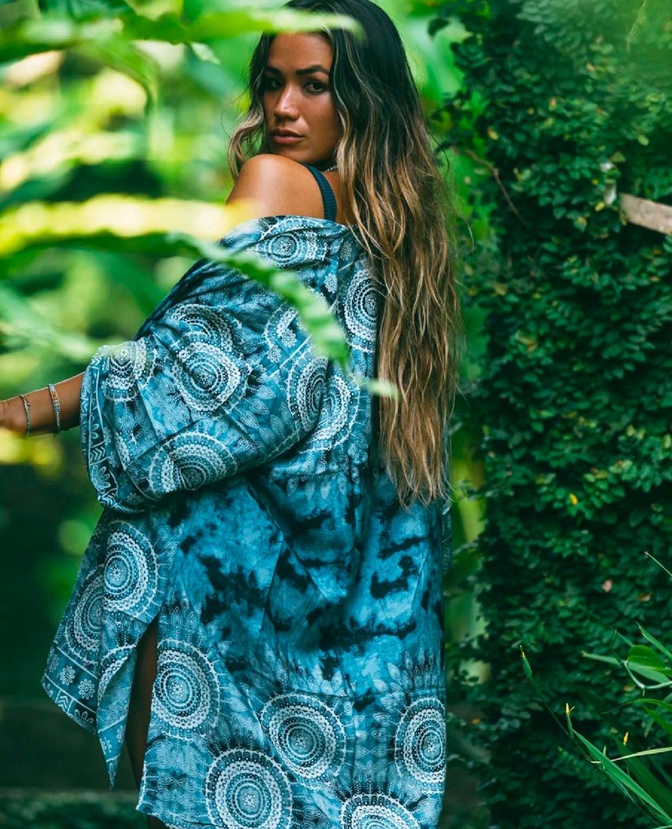 Restocked Santa Barbara Island Kimono Cover Up - miamidrugpossession