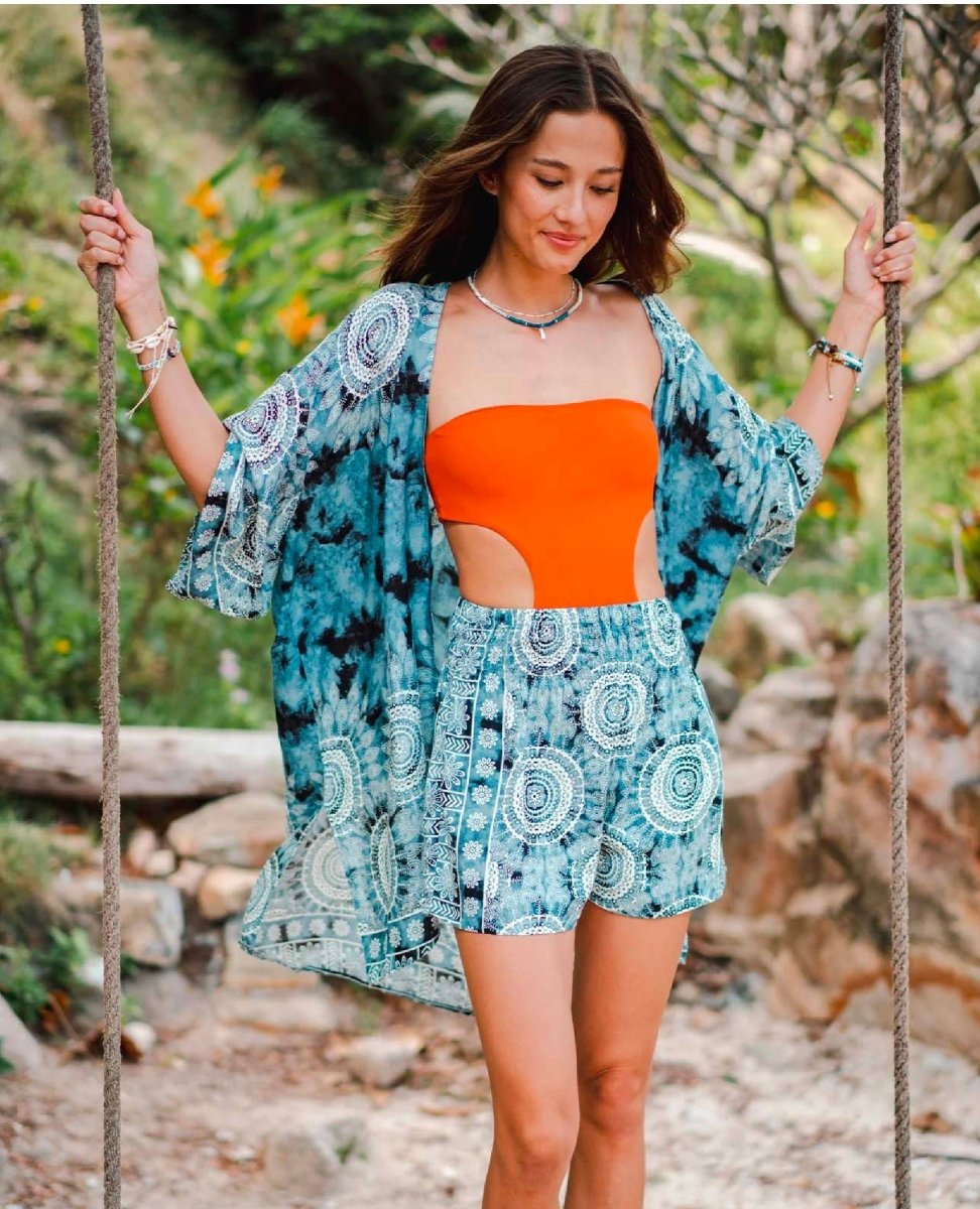 Restocked Santa Barbara Island Kimono Cover Up - miamidrugpossession