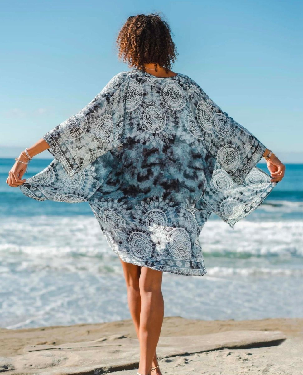 Restocked Santa Barbara Island Kimono Cover Up - miamidrugpossession