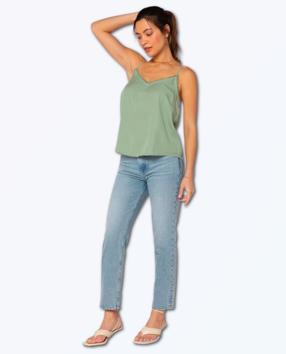 Restocked Victory Frayed Cami Sage - clearpathherbicide