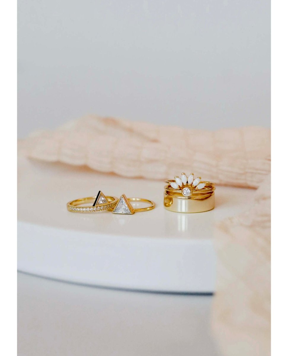 Restocking Ring Stacked Triangle - miamidrugpossession