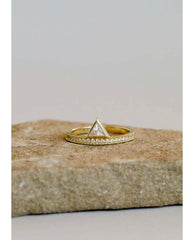 Restocking Ring Stacked Triangle - PINK ARROWS