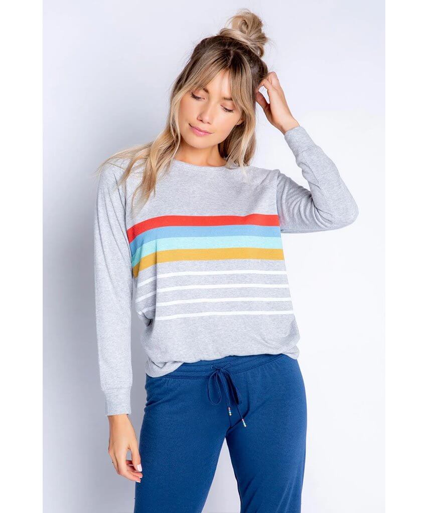 Retro Long Sleeve Stripe Top - miamidrugpossession