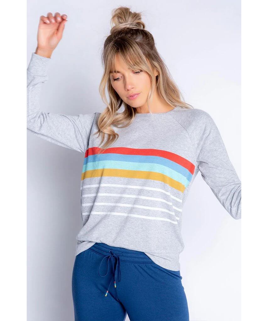 Retro Long Sleeve Stripe Top - miamidrugpossession